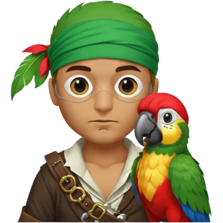 pirate and parrot emoji