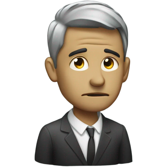 Man with debt in head emoji