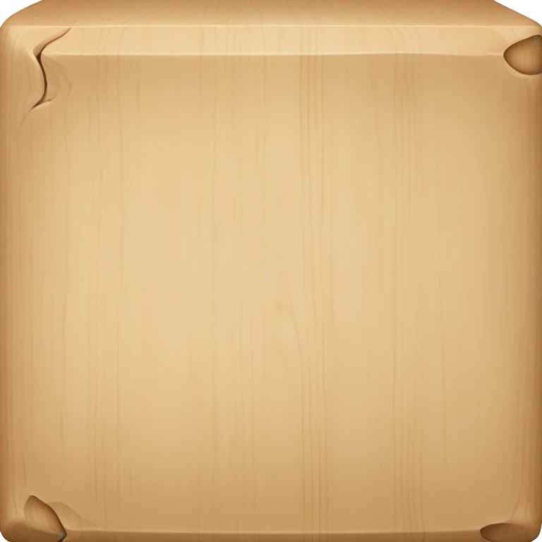 creme wooden cube to sit    emoji