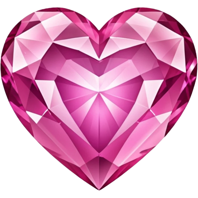 glitter pink crystal heart emoji