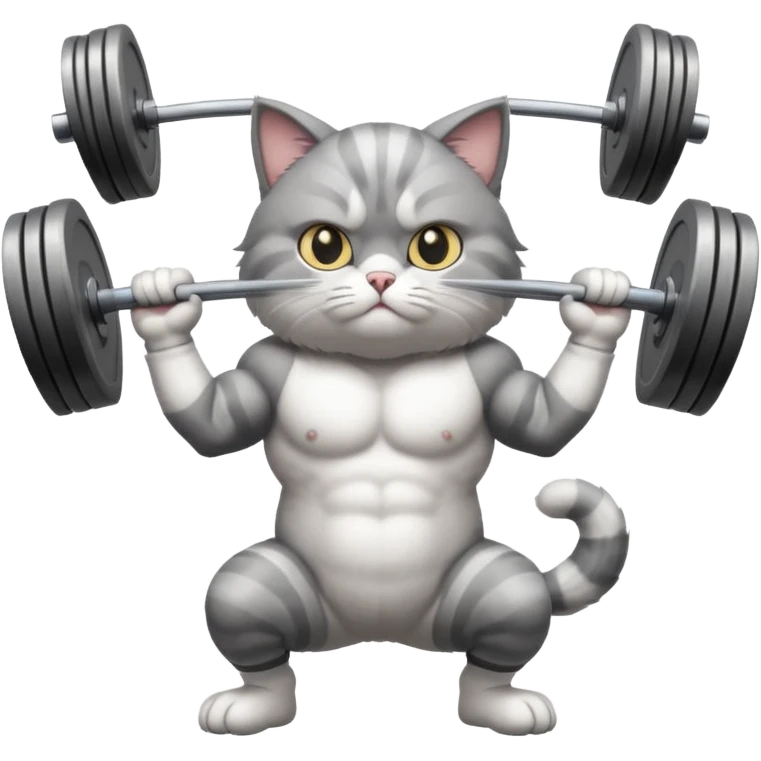  weightlifting cat emoji