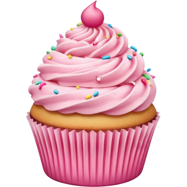 Cupcake with pink icing emoji