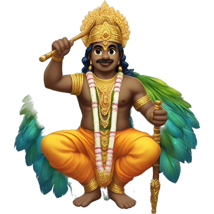 Lord murugan with blupeacock and vel staff . Murugar need to be beautiful  emoji