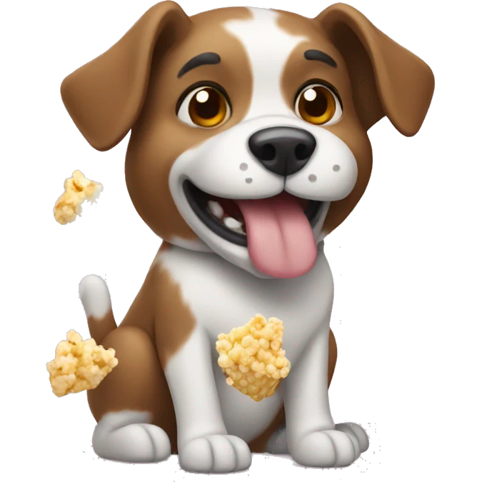 dog with popcorn  emoji