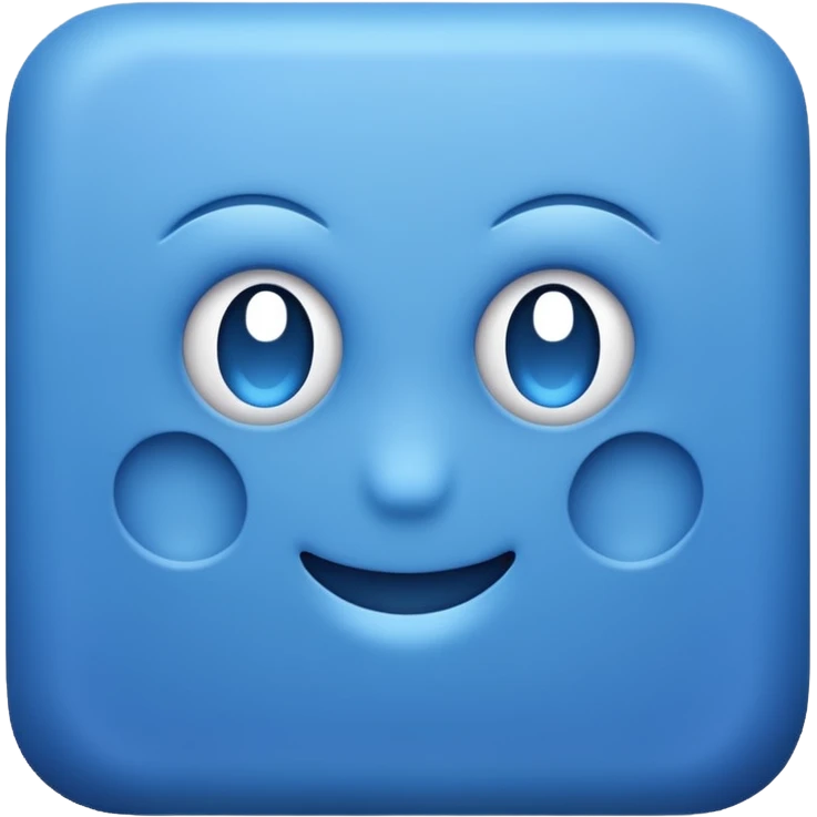 Make me a square and no faces os cute stuff all blue emoji