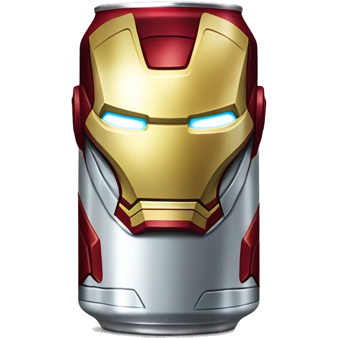 a can of a drink of iron man emoji