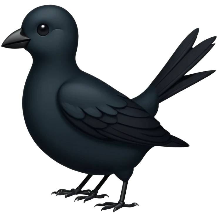 silhouette of a bird, simple and bold emoji