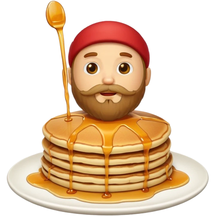 pancake with a beard emoji