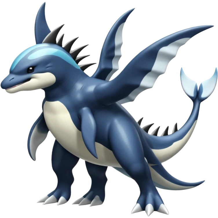 Black and white smooth glossy soft hot handsome tough badass cool Dialga-Orca-Giratina-Pokémon-Fakémon-fusion-hybrid-creature (full body), 4-legged,  emoji