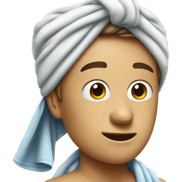 With a towel on my head emoji