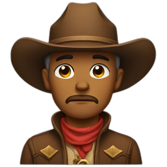 sad cowboy emoji