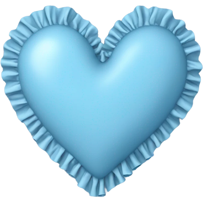 Light blue ruffled heart emoji