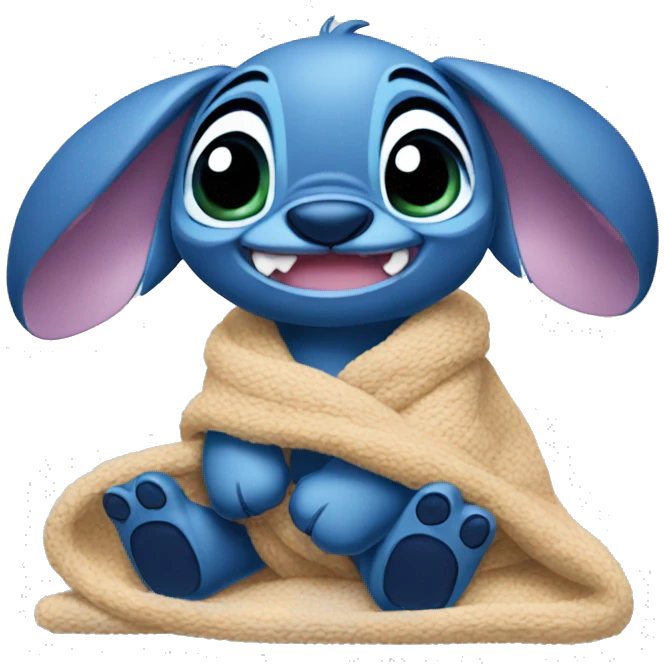 Stitch avec un doudou emoji