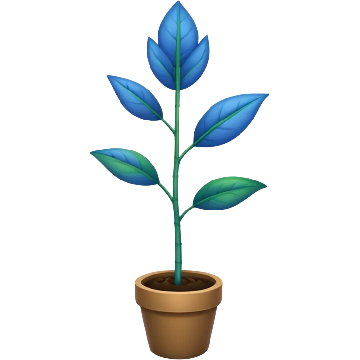 blue plant emoji