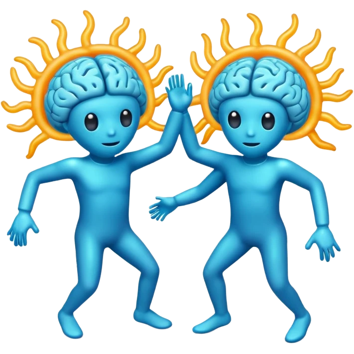 Last two brain cells dancing emoji