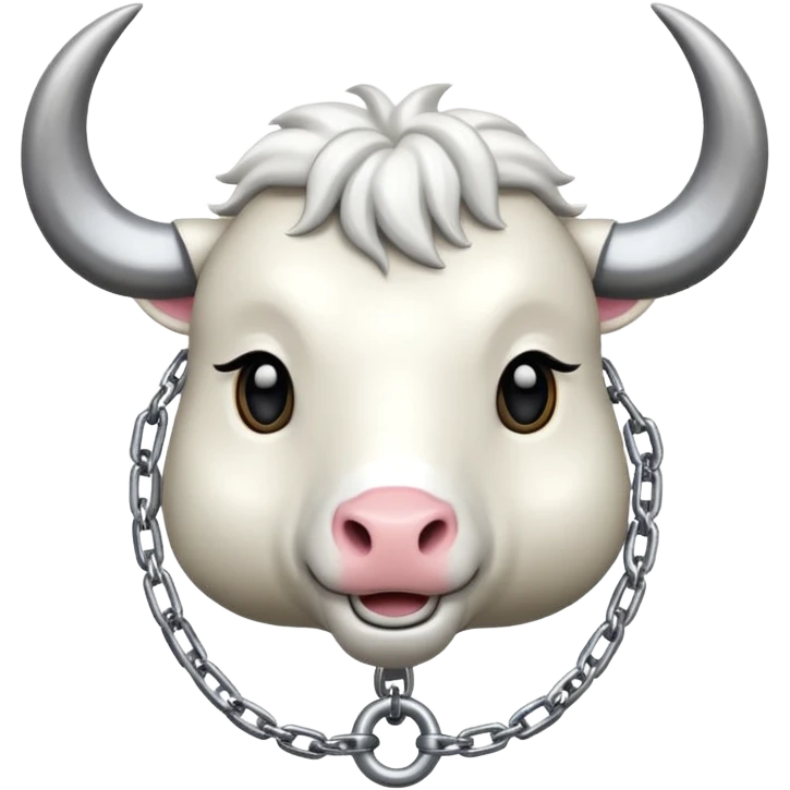 Una cabra con cadenas adiamantadas emoji