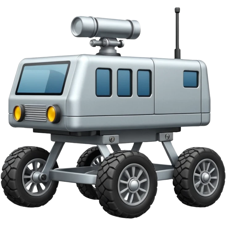 Sojourner – small, boxy rover with 6 wheels emoji