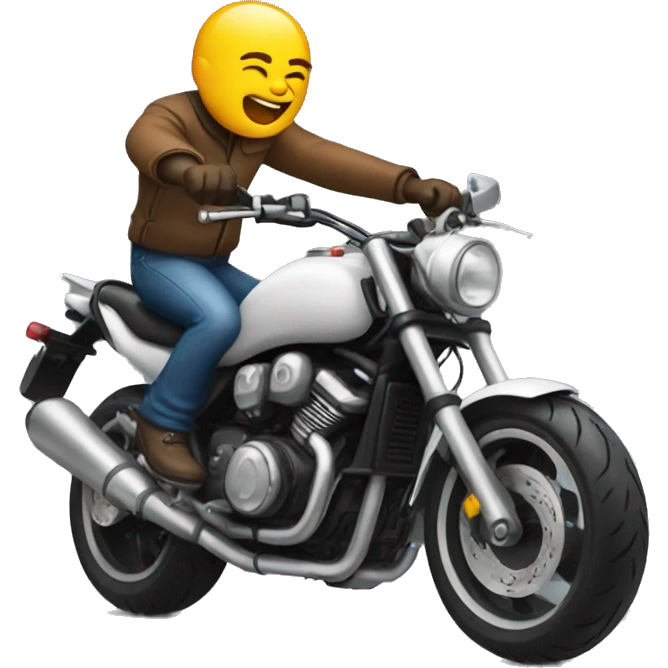 Motorcycle doing wheelie  emoji