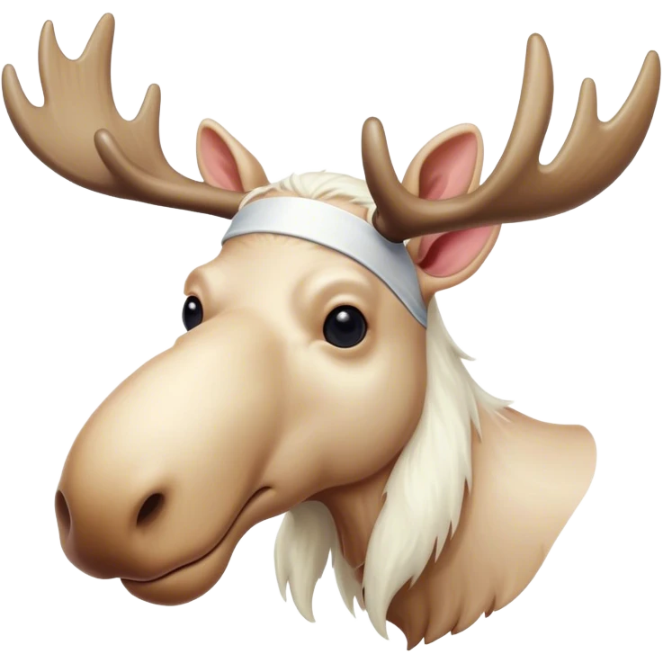 albino moose with an eyepatch emoji