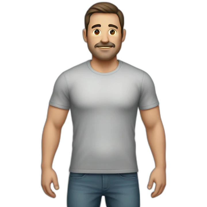 Men, cuerpo entero, Apple, 40 years old, 120 kilos, 1.90 m hight emoji