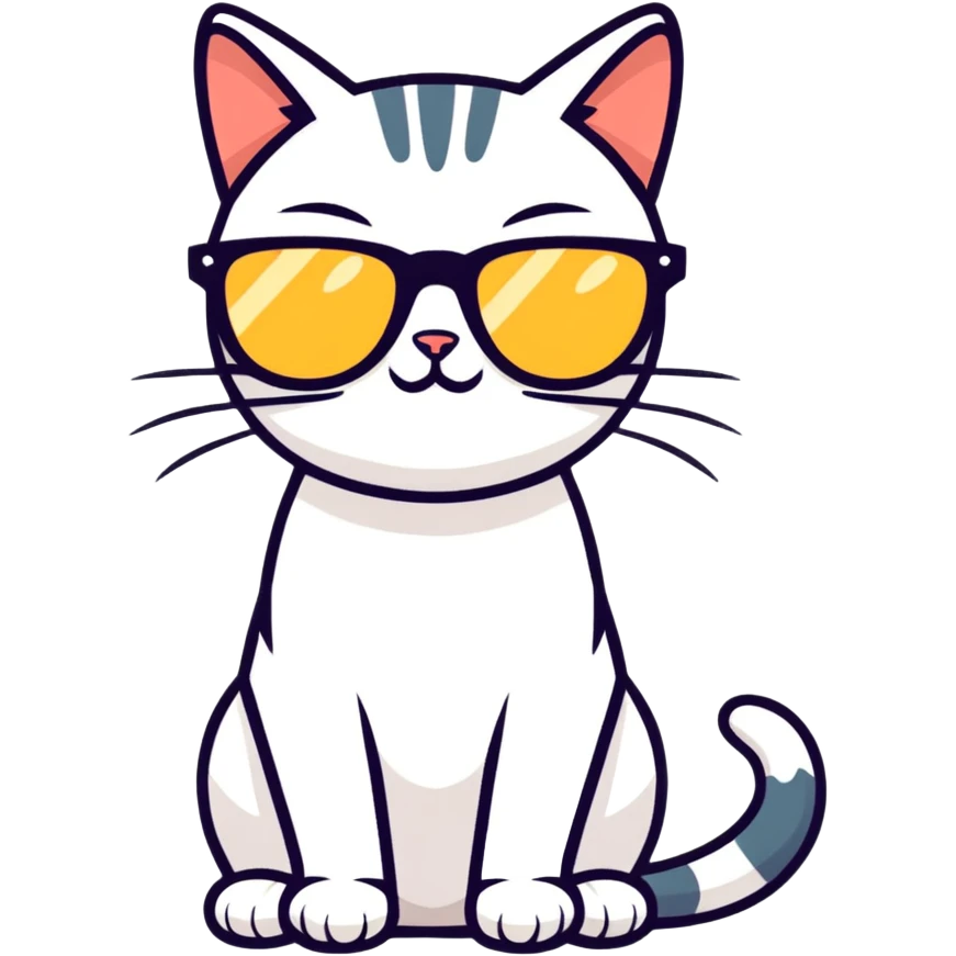 Cat with sunglasses emoji
