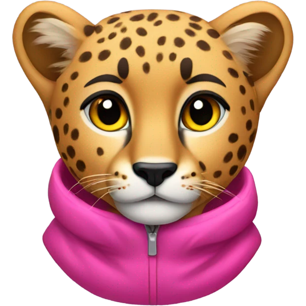 Cheetah pink emoji
