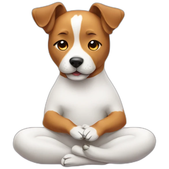Dog yoga emoji