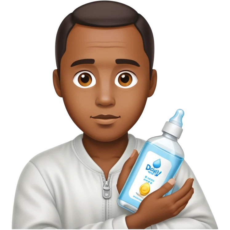Diddy holding baby oil emoji
