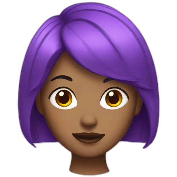 woman with short purple hair emoji