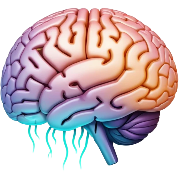 AI brain without barriers or chains, free-thinking AI emoji