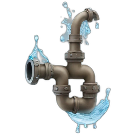 Pipe water leak emoji