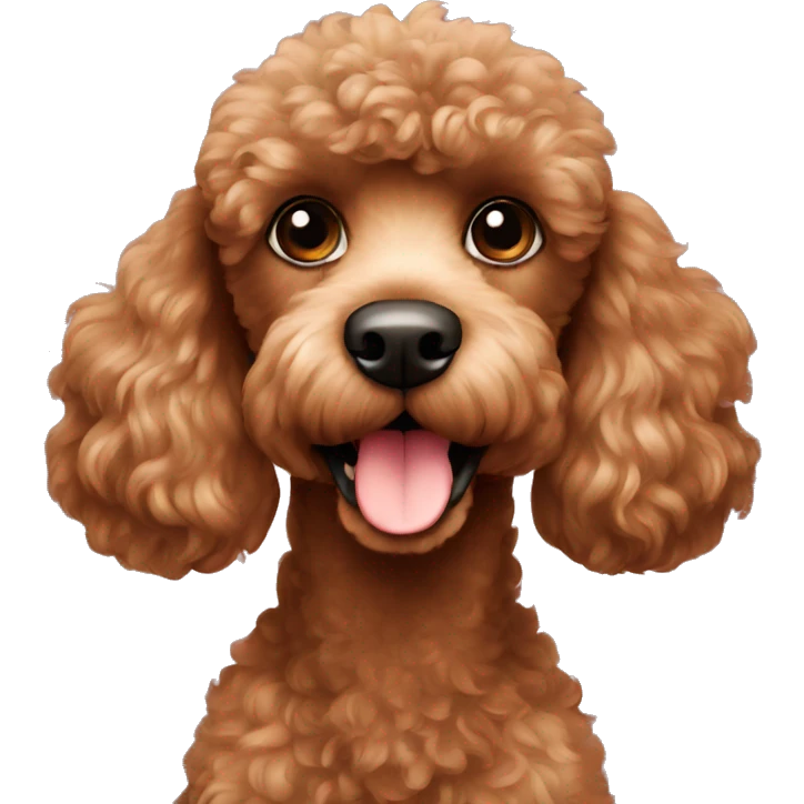 BROWN POODLE WITH PENCIL emoji