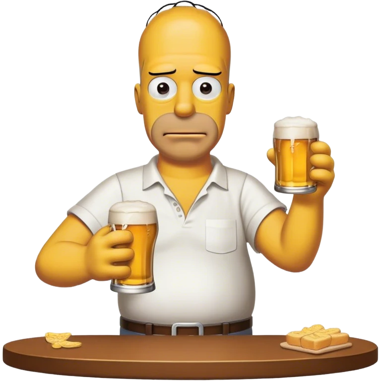 Moe qui sert une bière à homer simpson emoji