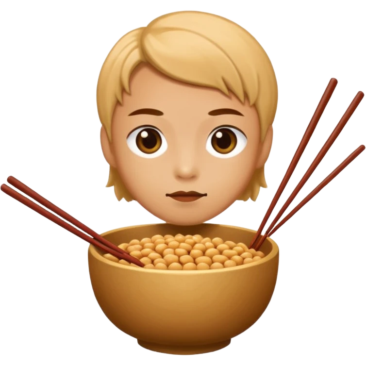 eating natto with chopsticks emoji