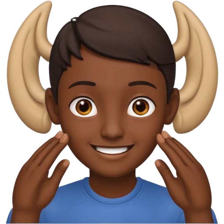 My imoti touch both ear emoji