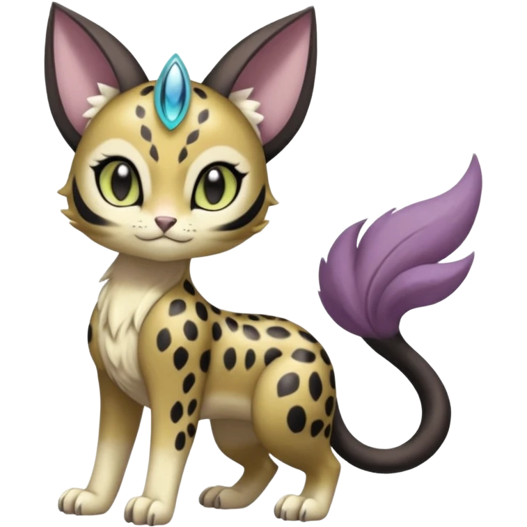Elegant Pretty Beautiful Divine Furry Realistic  Meloetta-Noibat-Gatomon-Liepard-Pokémon-Digimon-Fakémon-fusion-hybrid-creature emoji