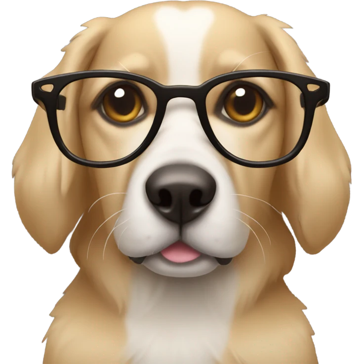 perro con gafas emoji