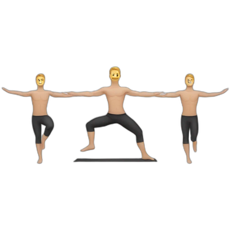 white men yoga emoji