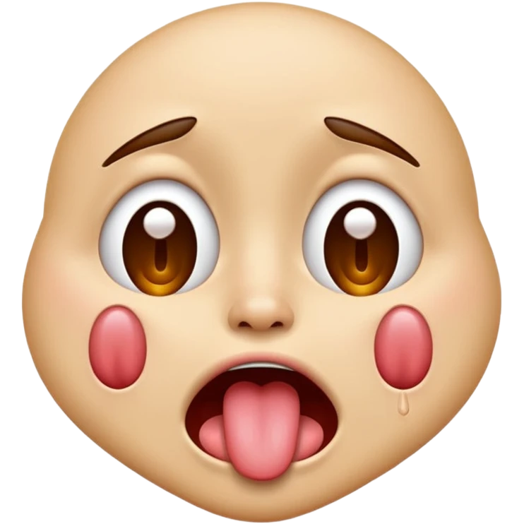 Crying face with tongue out emoji