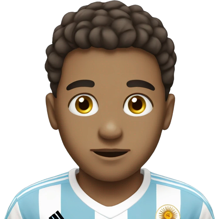 Boy fan of futbol always wearing Argentina jersey emoji