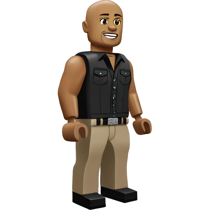 Dwayne Johnson lego full body emoji