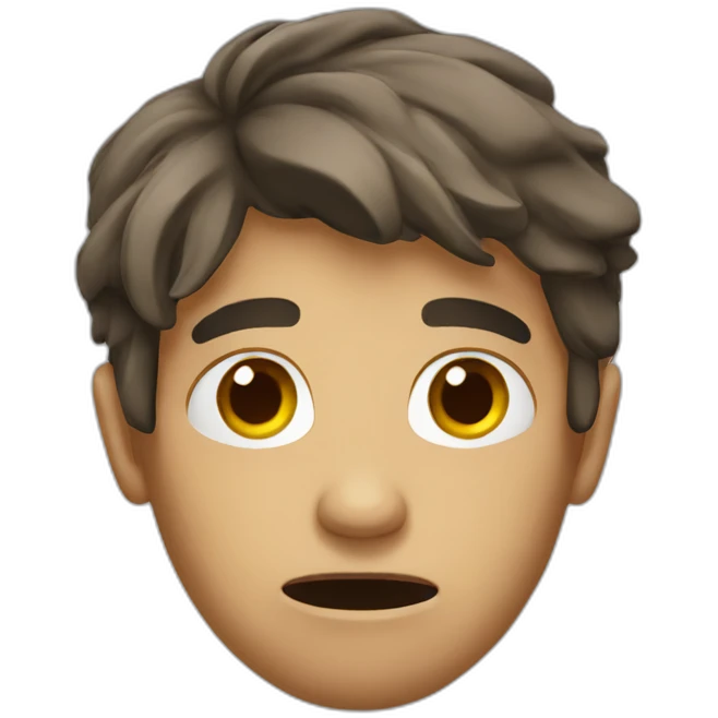 a troubled person emoji