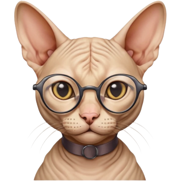 sfenks cat with glasses  emoji