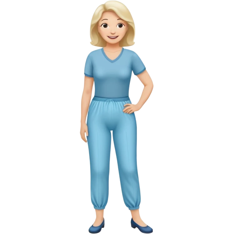 a Woman, mid 50, wearing incontinence pants emoji