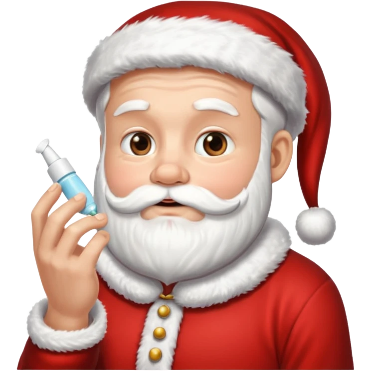 Santa doing skincare emoji