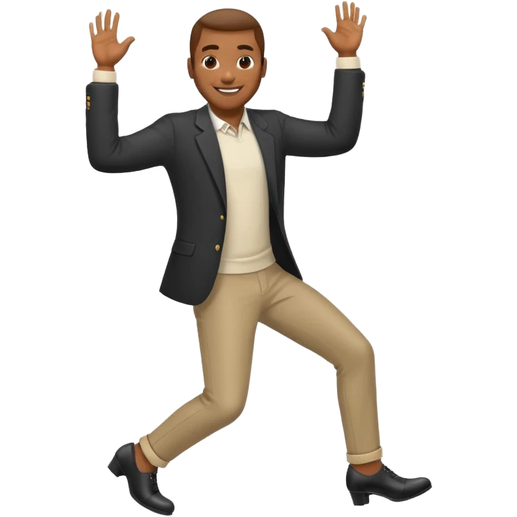 Heel clicking black man emoji