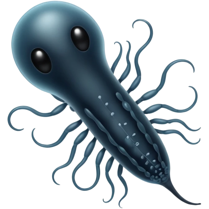 black spermatozoa emoji