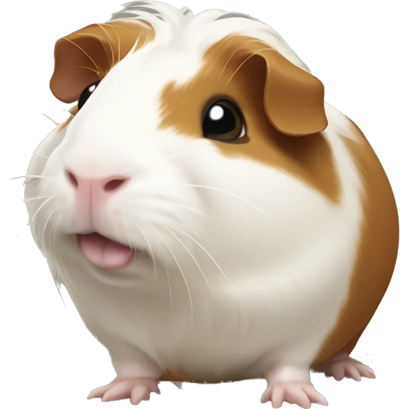 Guinea pig having a poo emoji