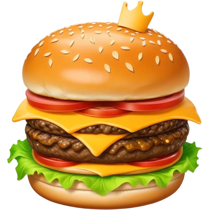 Hamburger eating a big big big guy emoji