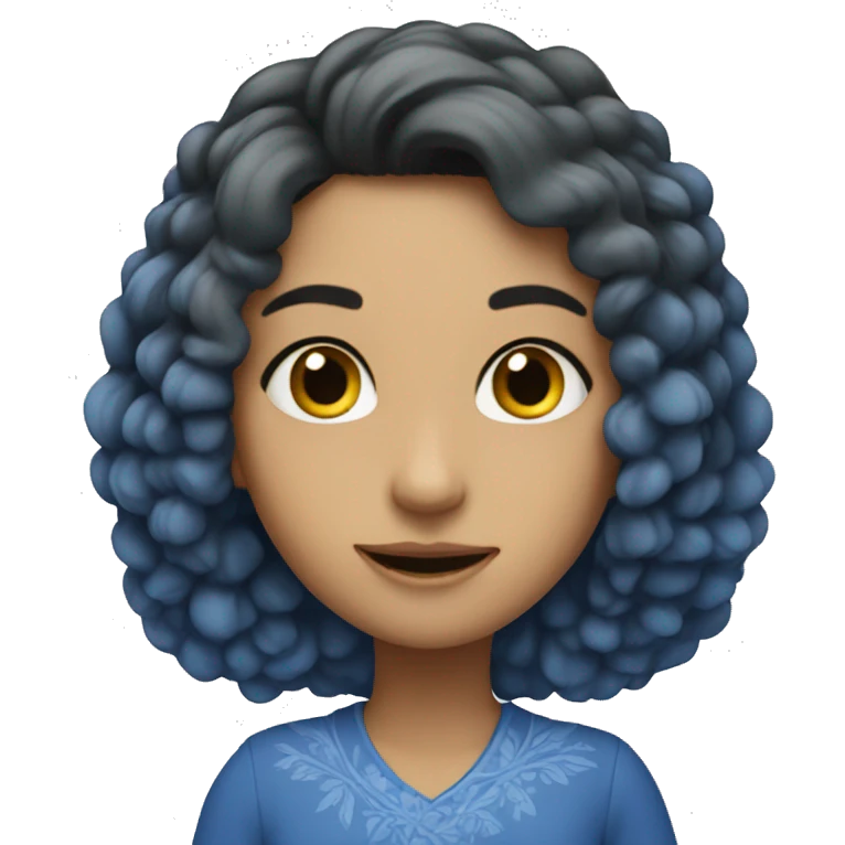 flor azul emoji